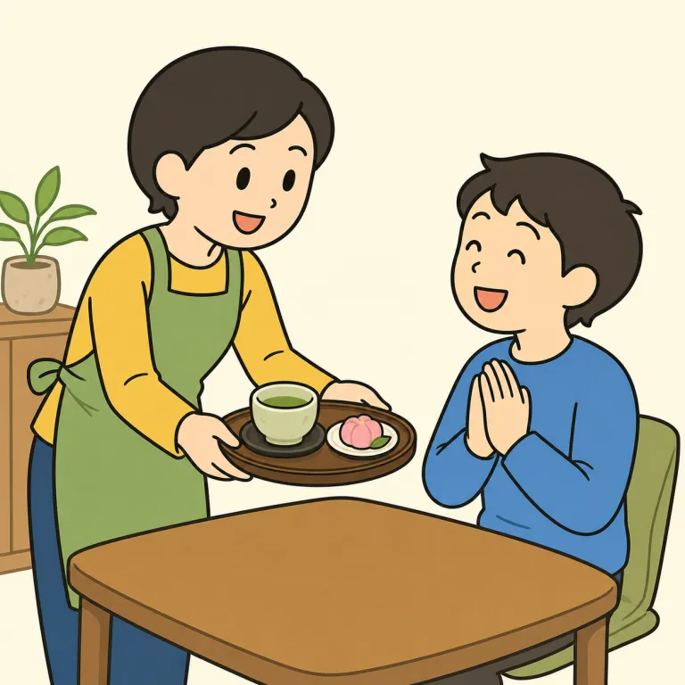 entertain（もてなす・verb）の覚え方イラスト