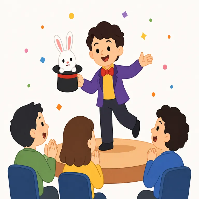 entertaining（面白い・形容詞）の覚え方イラスト — このエントリの entertaining は、単に「楽しい」という基本義ではなく、話・演技・作品などが人を引きつけて「面白い」と感じさせる意味に注目します