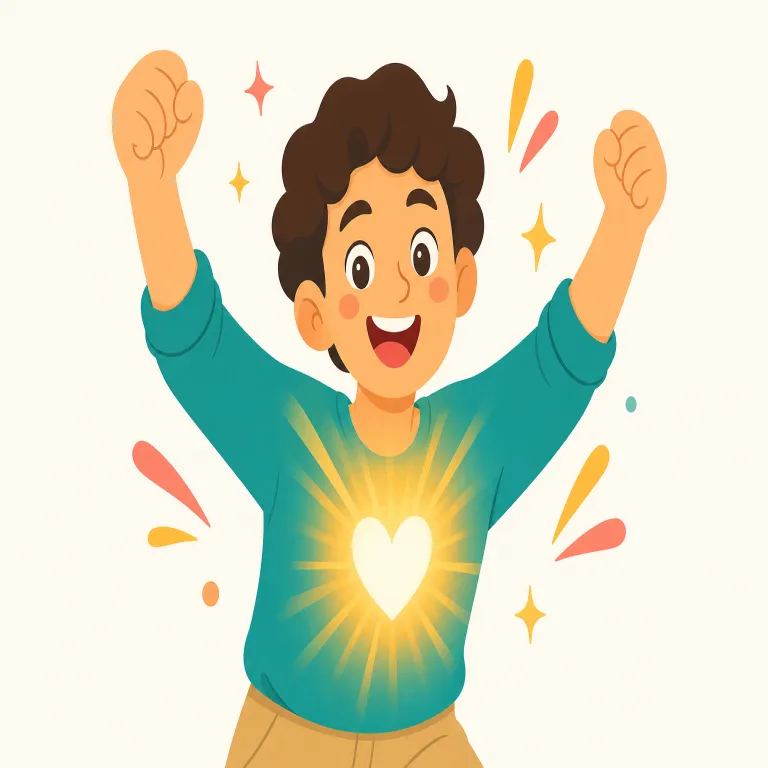enthusiasm（熱意・名詞）の覚え方イラスト — この「熱意」は、enthusiasm の基本的な「熱中」とは別に、何かを成し遂げようとする前向きな意欲として覚えます