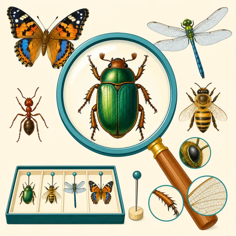entomological（昆虫に関する・形容詞）の覚え方イラスト — entomological は entomology（昆虫学）から来た形容詞ですが、必ずしも「学問としての昆虫学」に限定されません