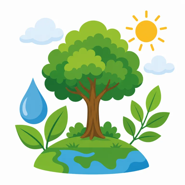 environmental（環境の、環境に関する・形容詞）の覚え方イラスト — environment が分かればそのまま覚えやすい語