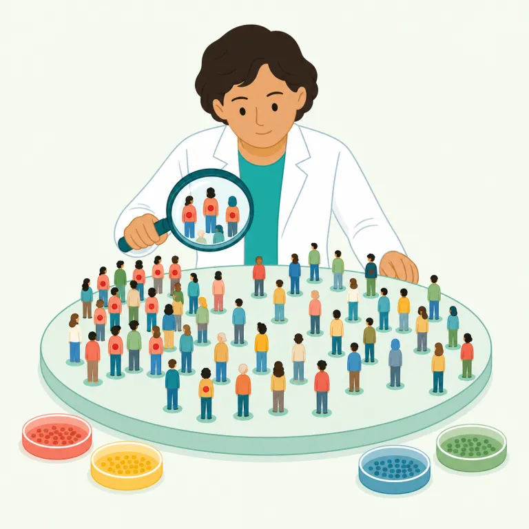 epidemiologist（疫学者・名詞）の覚え方イラスト — まず epidemic（流行病）を確実に押さえ、その延長で「流行の広がりを追う専門家」が epidemiologist