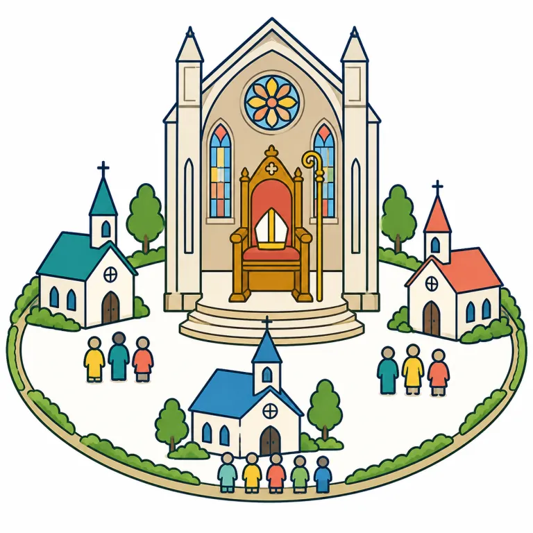 episcopate（司教職 / 司教区・noun）の覚え方イラスト