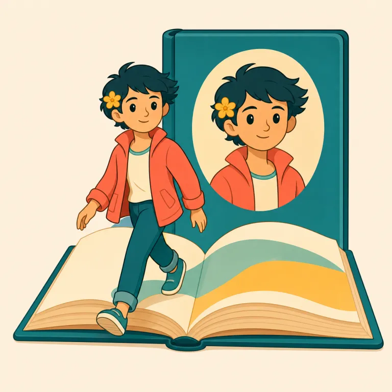 eponymous（同名の・形容詞）の覚え方イラスト — anonymous や pseudonym の -onym- を見たことがあれば、「名前に関係する語」だと結びつけると覚えやすいです
