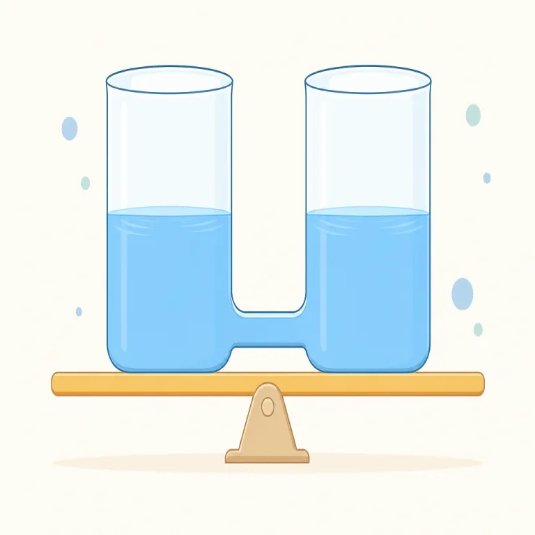 equilibration（平衡化・名詞）の覚え方イラスト — equilibrium（均衡）を知っていれば、その「均衡状態にしていく過程」が equilibration