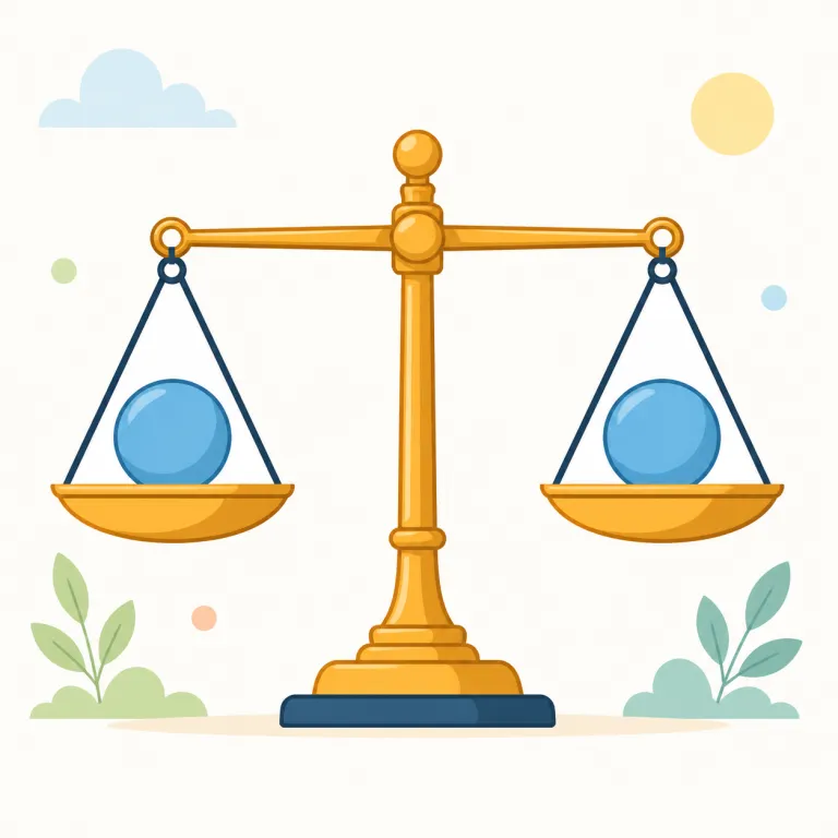 equilibrium（平衡・名詞）の覚え方イラスト — この「平衡」は、日常的な均衡というより、化学・物理・生物などで力や反応が互いに打ち消し合い、見かけ上変化しない状態を指す専門寄りの意味です
