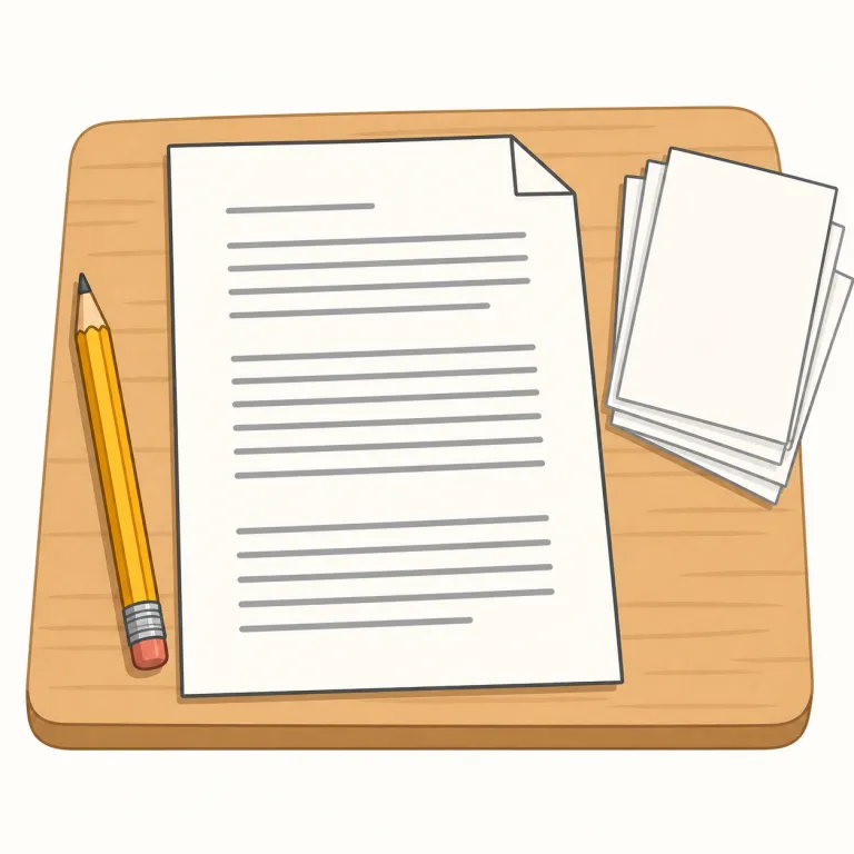 essay（エッセイ・名詞）の覚え方イラスト — このエントリの essay は、学校で提出する「小論文」という基本義ではなく、日本語の「エッセイ」に近い随筆的な意味です