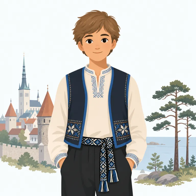 estonian（エストニア人・noun）の覚え方イラスト