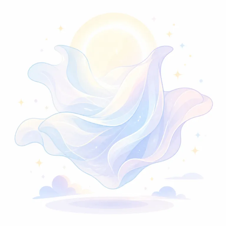 ethereal（優美で幽玄な、天上のような・形容詞）の覚え方イラスト — ethereal は、まず airy（空気のように軽い）や heavenly（天上のような）に近い語として覚えると残りやすいです