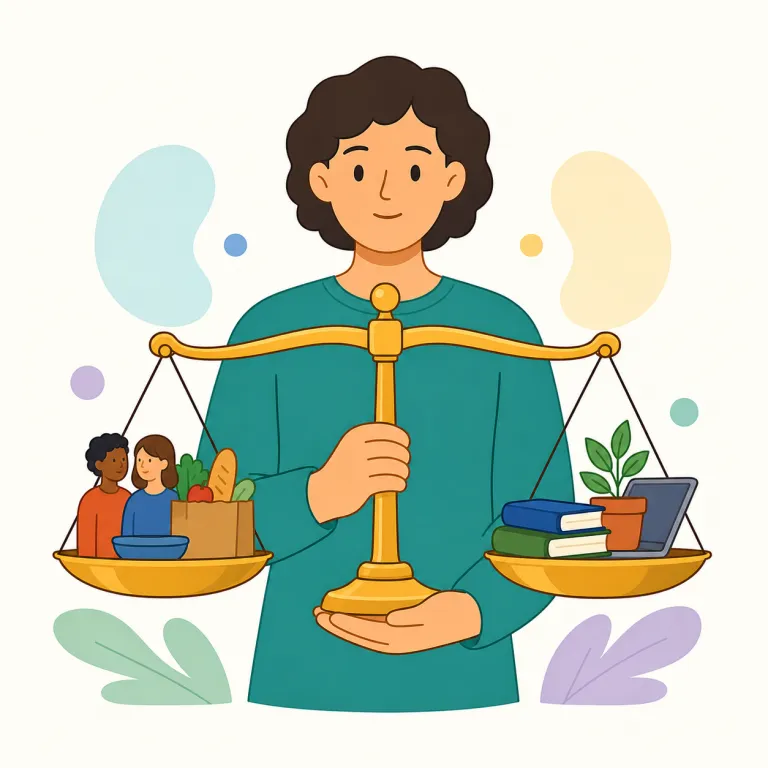 ethics（倫理・名詞）の覚え方イラスト — 形容詞の ethnic（民族の・文化的な）と形が似ていますが全く別の語です