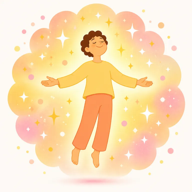 euphoria（幸福感・名詞）の覚え方イラスト
