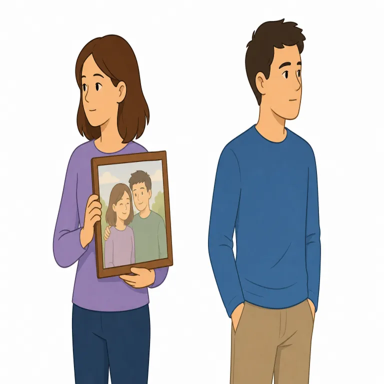 ex（元配偶者、元伴侶・noun）の覚え方イラスト