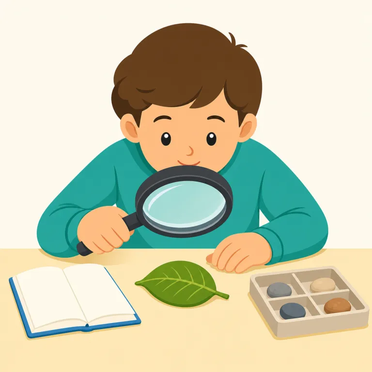 examine（調べる・動詞）の覚え方イラスト — この「調べる」の examine は、人を診察する意味とは別に、物・記録・証拠・構造などを注意深く見て状態や問題点を確かめる意味です