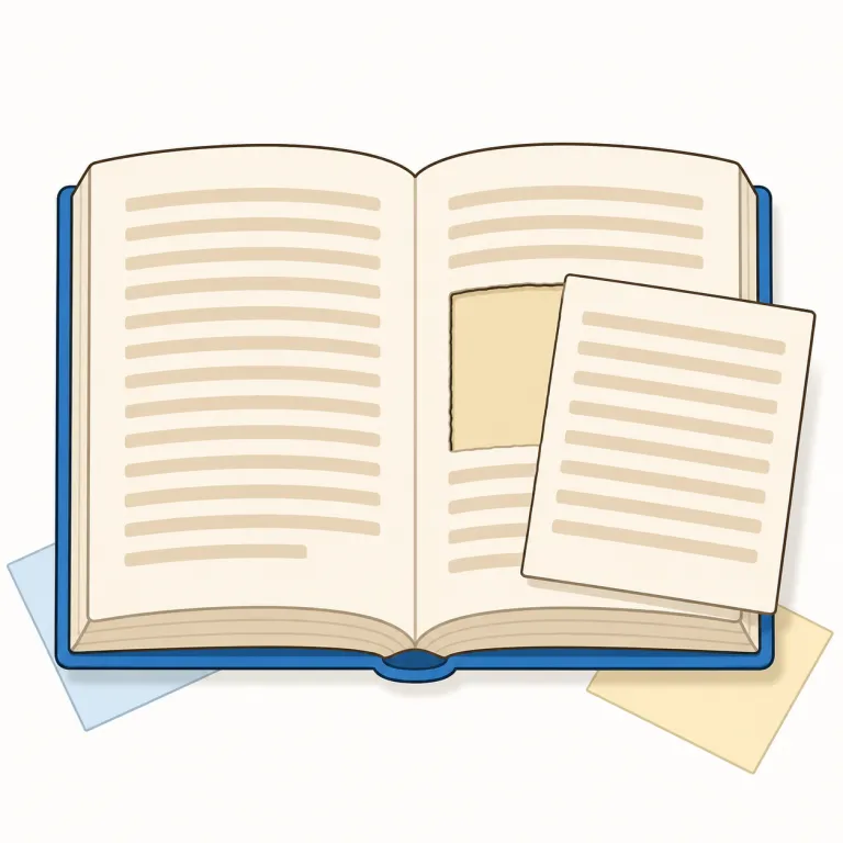 excerpt（抜粋・名詞）の覚え方イラスト — 名詞の excerpt は、長い本やスピーチの中から取り出され、単独で読まれたり掲載されたりする「完成した抜き出し部分」と考えると覚えやすいです