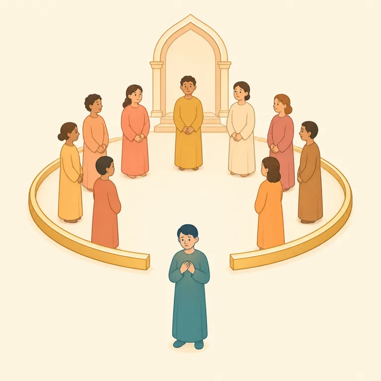 excommunication（破門・名詞）の覚え方イラスト — communicate, communication, community, common を知っていると覚えやすい語です