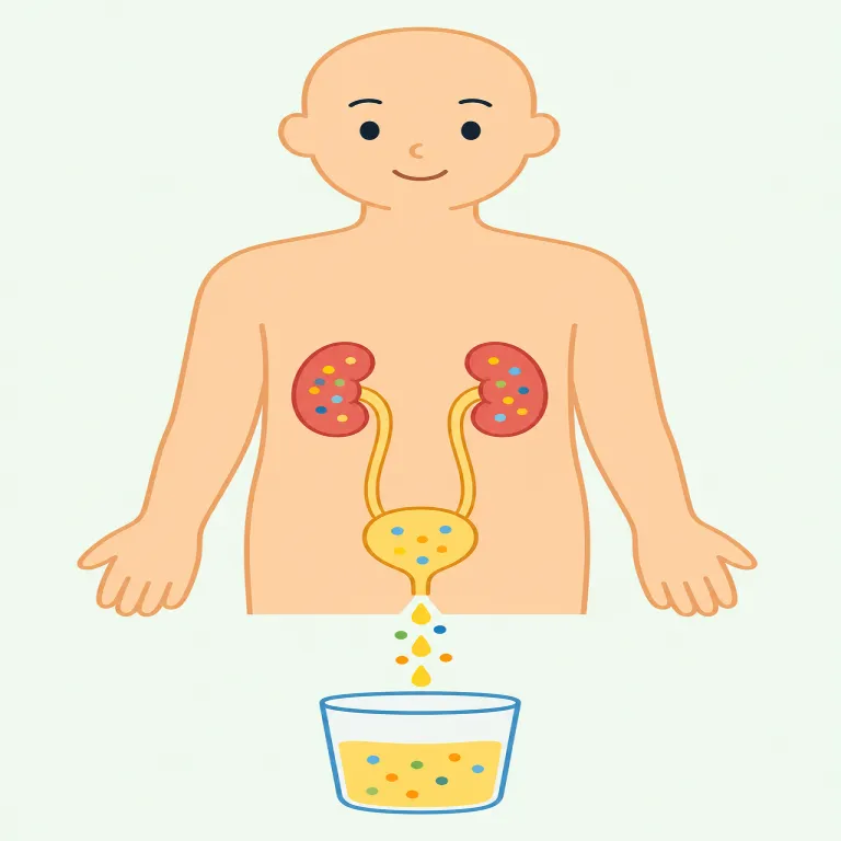excretion（排泄・名詞）の覚え方イラスト — まず動詞 excrete を核に置き、excretion はその『行為・過程』を表す名詞だと覚える