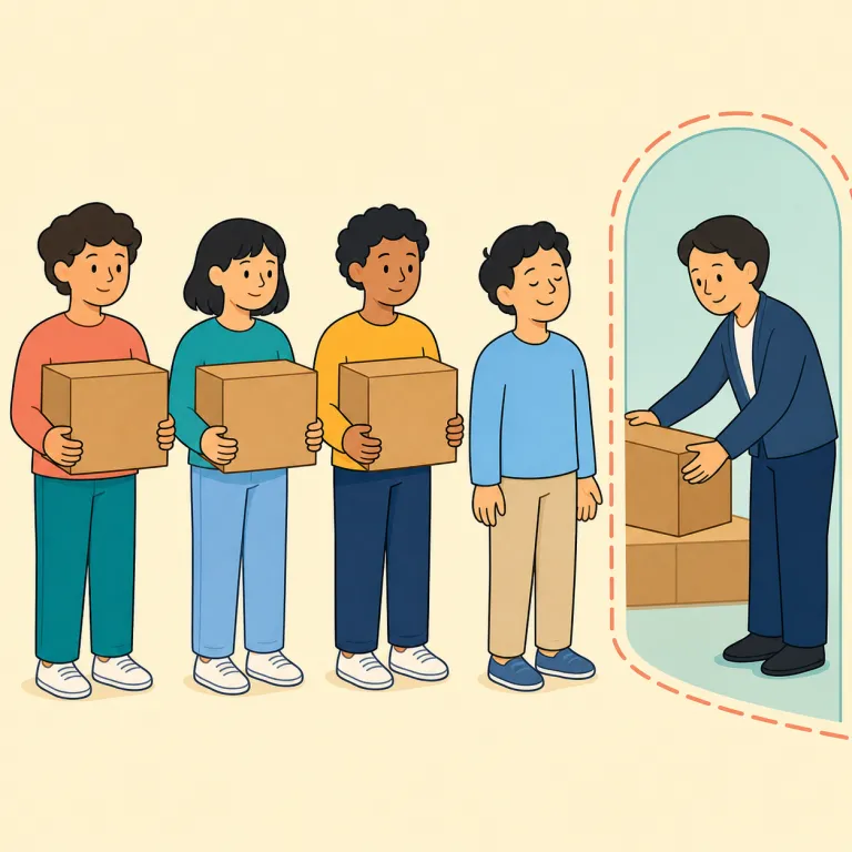 exempting（免除する・動詞）の覚え方イラスト — exempt は「ルールや義務の輪から外す」と映像で覚えると定着しやすい