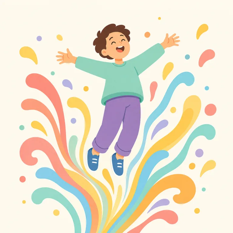 exhilarate（高揚させる・動詞）の覚え方イラスト — hilarious「ものすごくおかしい」を知っていると覚えやすい語で、共通する hilar- に「気分が上がる」感覚を結びつけると残りやすいです