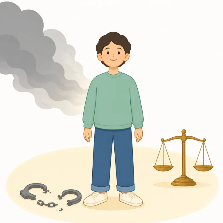 exonerate（無実を証明する、容疑を晴らす・動詞）の覚え方イラスト — exonerate は「疑い・責任をその人から外す」と捉えると覚えやすい