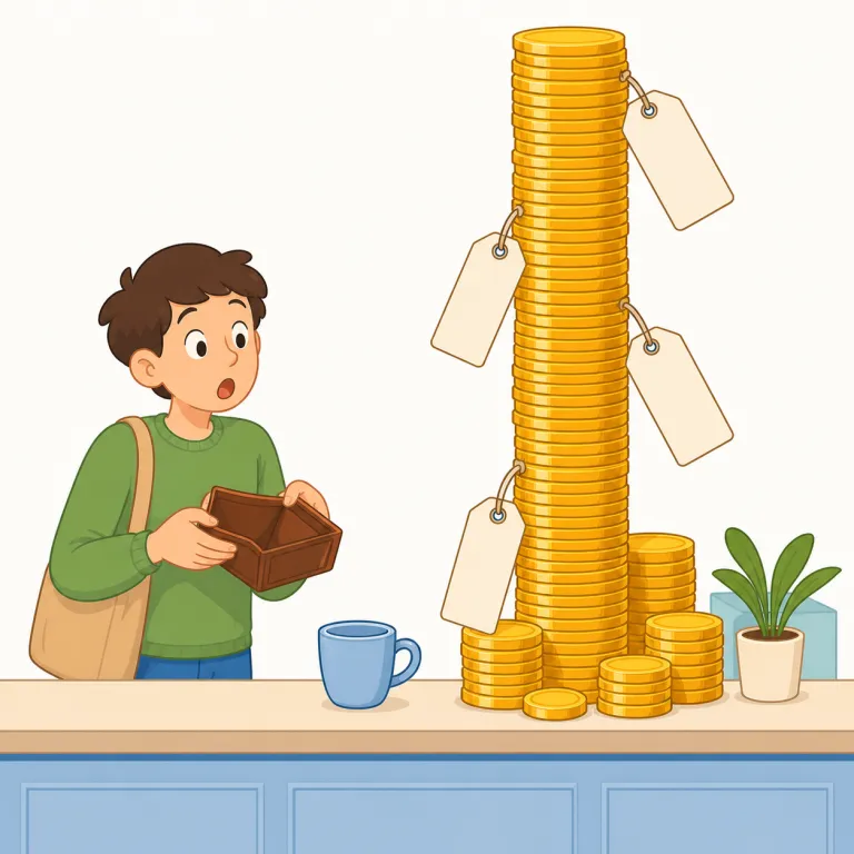 exorbitant（法外な・形容詞）の覚え方イラスト — まず expensive「高い」を土台にし、そのさらに上の段階にある語として覚えると残りやすいです