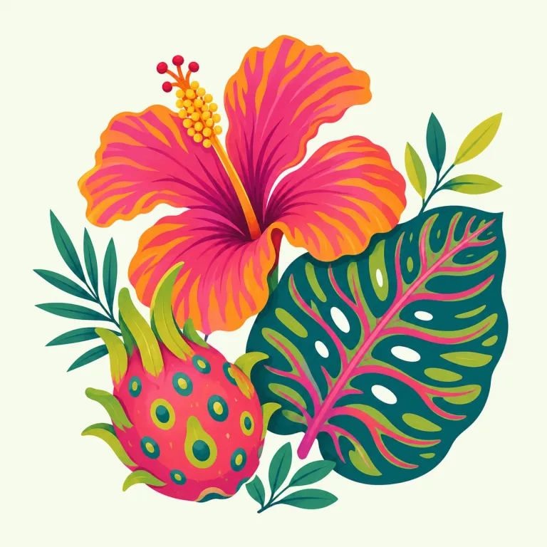 exotic（エキゾチックな・形容詞）の覚え方イラスト — このエントリの「エキゾチックな」は、exotic の基本義「異国風の」とは別に、普通の分類や日常的な範囲から外れた、珍しく特殊なものを指す用法として覚えるとよいです