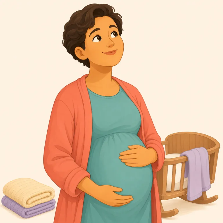 expectant（期待している、妊娠中の・形容詞）の覚え方イラスト — expect を知っていれば入りやすい語で、「期待して待つ感じ」をそのまま形容詞にしたものと捉えると覚えやすいです