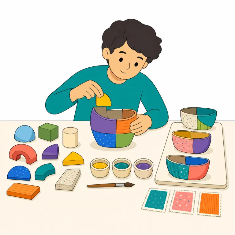 experiment with（試してみる・句動詞）の覚え方イラスト — experiment with は、決まった手順を一度試すというより、やり方や組み合わせを変えながら結果を見る意味で覚えるとよいです