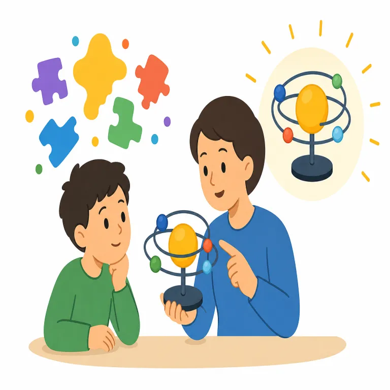 explanation（説明・名詞）の覚え方イラスト — explanation を「説明」と覚えるときは、動詞 explain「分かるように述べる」から考えると自然です