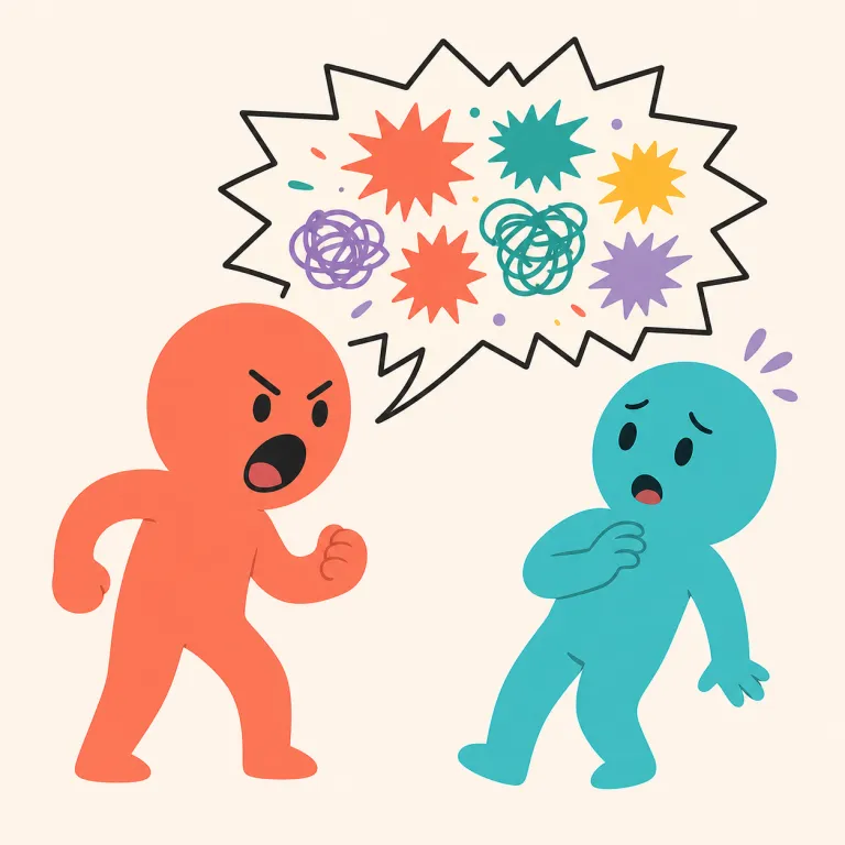 expletive（罵り言葉、悪態・名詞）の覚え方イラスト — expletive は「説明する語」ではなく、怒り・痛み・驚きで思わず口から飛び出す強い swear word と結びつけると覚えやすいです