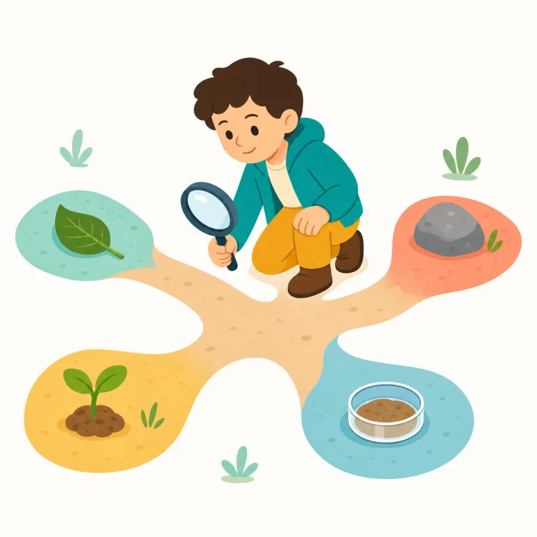 exploratory（探索的な・形容詞）の覚え方イラスト — explore を知っていれば核は「探る」