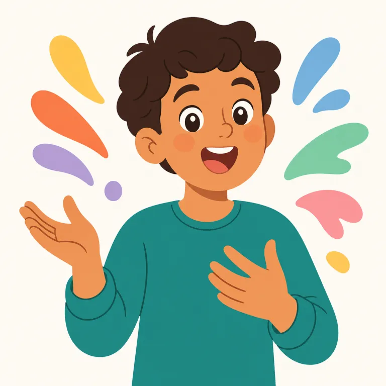 expressive（表現力豊かな・形容詞）の覚え方イラスト — expressive は express「表現する、伝える」に -ive「その性質を持つ」が付いた形です