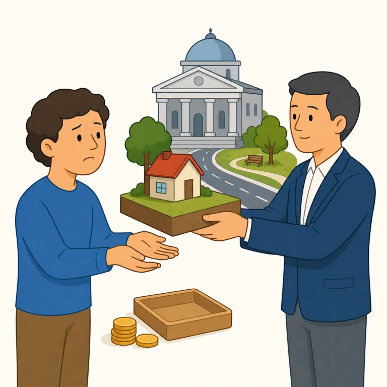 expropriate（収用する・動詞）の覚え方イラスト — property（財産）が見えれば覚えやすい語です
