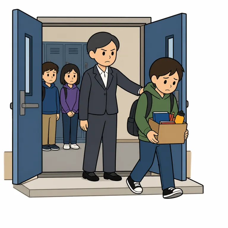 expulsion（退学処分、除名・noun）の覚え方イラスト