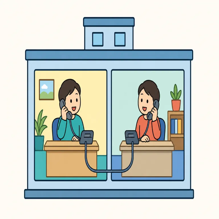 extension（内線・noun）の覚え方イラスト