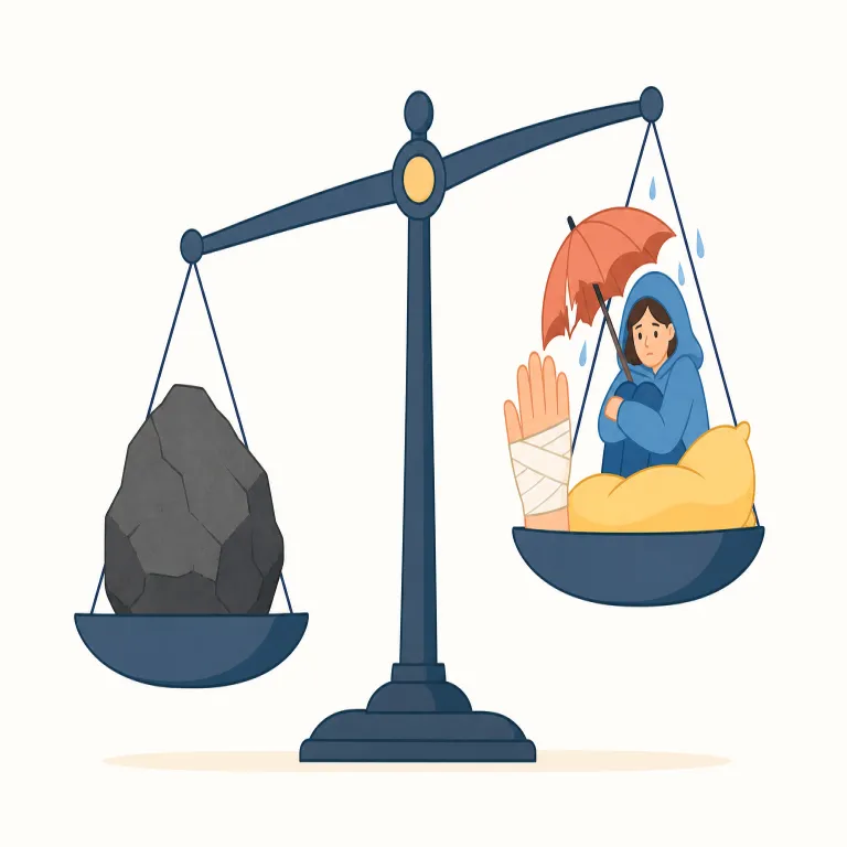 extenuating（酌量すべき・形容詞）の覚え方イラスト — まずは固定表現 extenuating circumstances で覚えるのが近道です