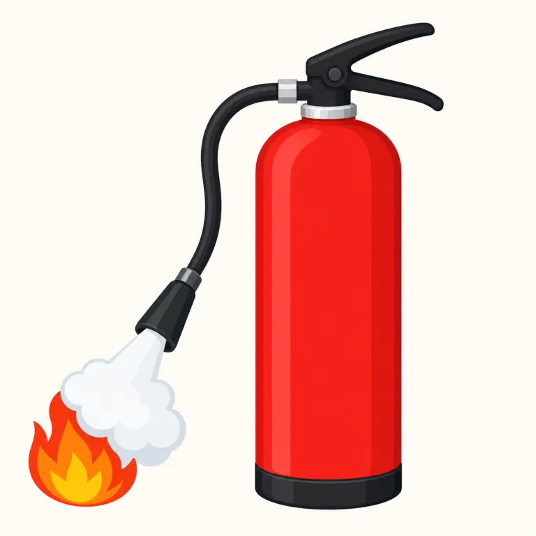 extinguisher（消火器・名詞）の覚え方イラスト — このエントリの extinguisher は「消火器」という具体的な道具を指します