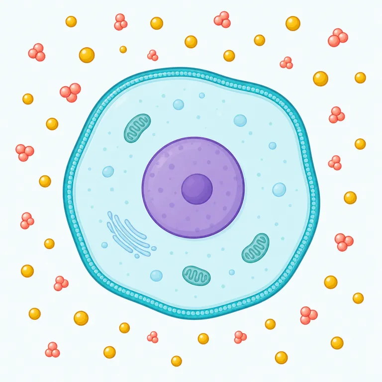 extracellular（細胞外・形容詞）の覚え方イラスト — extra は日常英語でも「追加の・外の」として見慣れやすく、cell はそのまま「細胞」