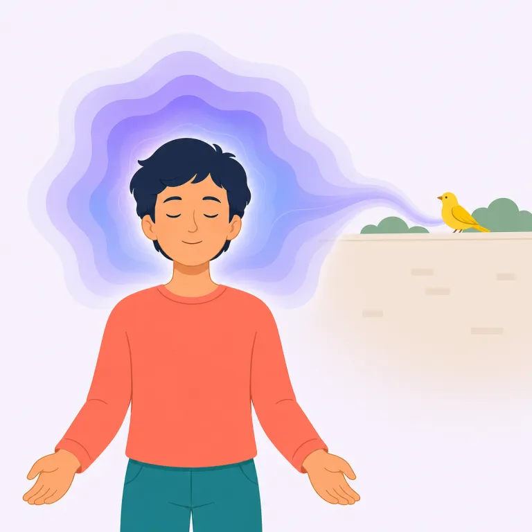 extrasensory（超感覚的な・形容詞）の覚え方イラスト — extra は「追加の」だけでなく「〜を超えた」、sensory は sense や sensitive と同じ感覚グループの語
