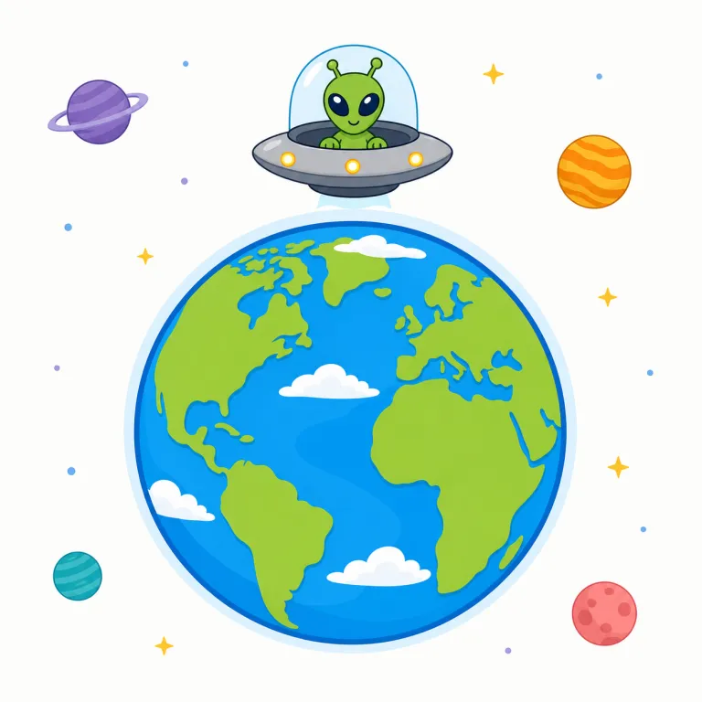 extraterrestrialの覚え方イラスト