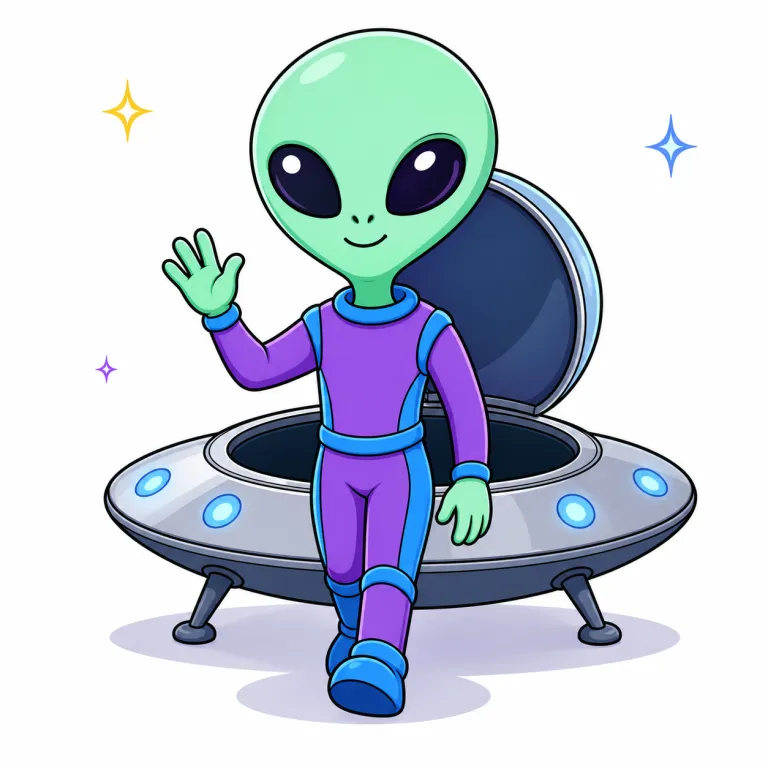 extraterrestrial（宇宙人・noun）の覚え方イラスト