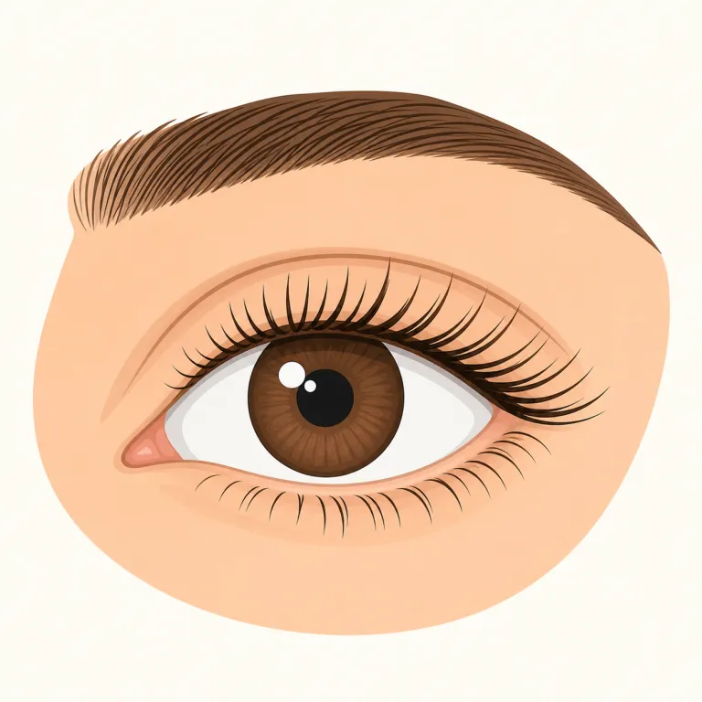 eyelash（まつげ・名詞）の覚え方イラスト
