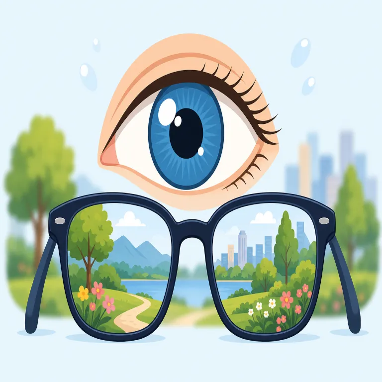 eyesight（視力・名詞）の覚え方イラスト — eye と sight をそのまま重ねた語だと見ると覚えやすいです