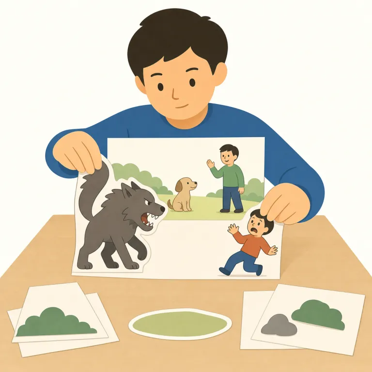 fabrication（捏造・名詞）の覚え方イラスト — fabrication はまず fabricate を親語として押さえると覚えやすいです