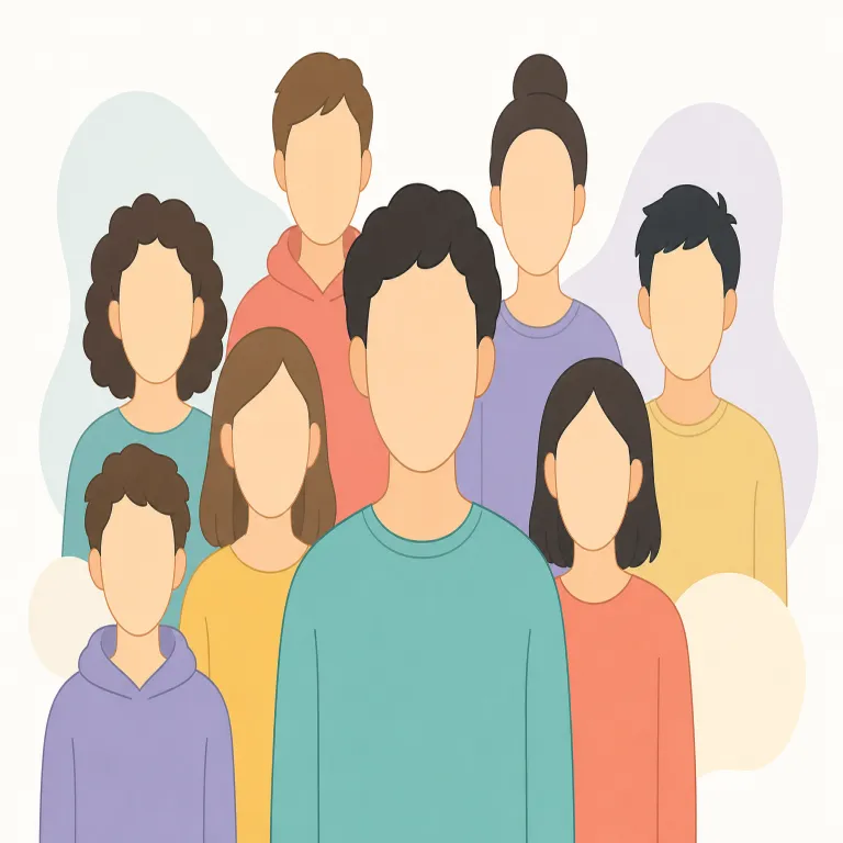 faceless（匿名の・adjective）の覚え方イラスト