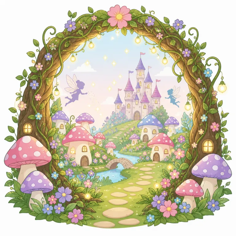 faerie（妖精界、妖精の国・noun）の覚え方イラスト