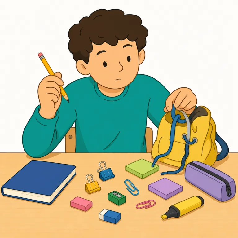 faff（ぐずぐずする・動詞）の覚え方イラスト — faff は「止まっている」というより、「細かいことをいじっているのに前に進まない」と覚えると残りやすいです