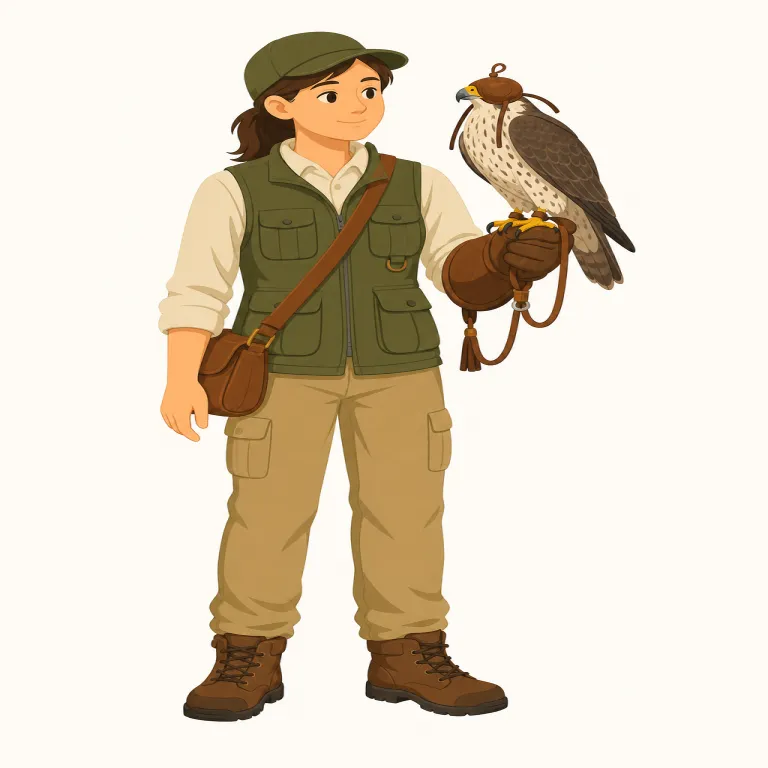 falconer（鷹匠・名詞）の覚え方イラスト