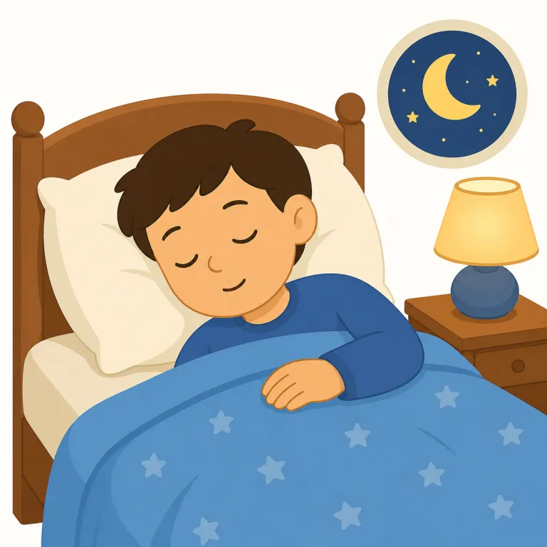 fall asleep（眠りにつく・句動詞）の覚え方イラスト — まず sleep を核に置き、fall はここでは「落ちる」