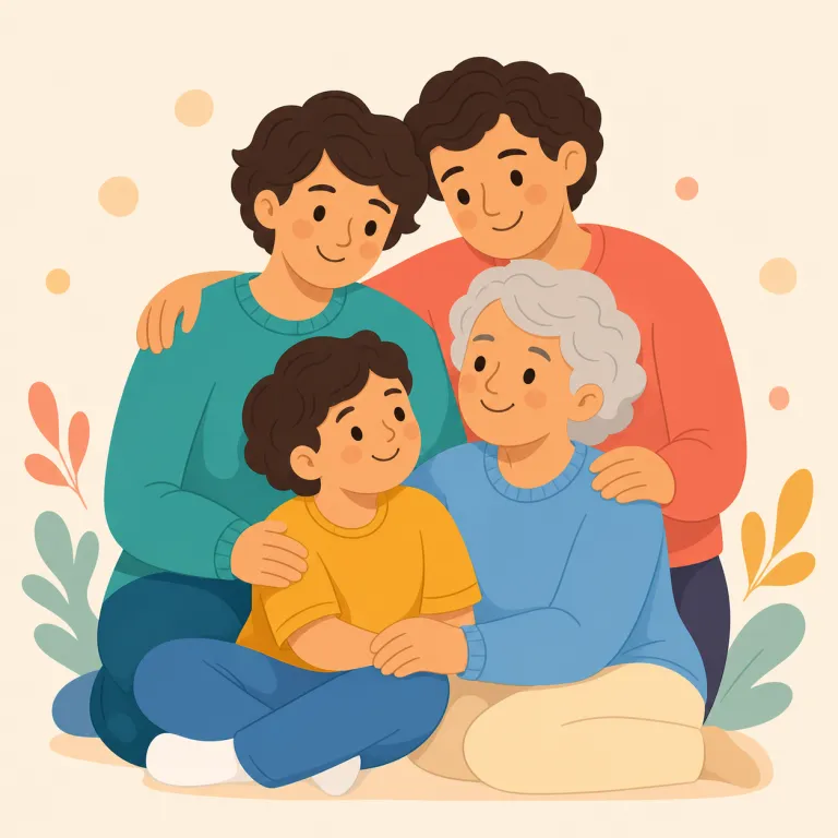 familial（一族の・形容詞）の覚え方イラスト