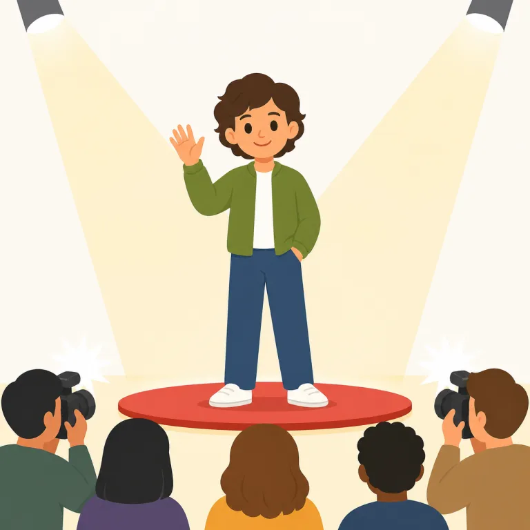 famous（有名な・形容詞）の覚え方イラスト — まず fame「名声」を知っていると覚えやすい